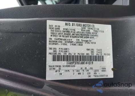 2010 Ford Focus Se from USA, damaged, VIN 1FAHP3FN1AW141019